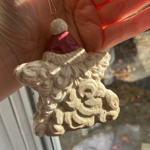 Vintage armchair shopper Santa celestial set of 3 Christmas ornaments sun moon - Picture 9 of 10